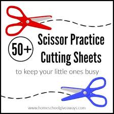 Practicing with scissors helps build control and concentration. 50 Scissor Practice Cutting Sheets To Keep Your Little Ones Busy Homeschool Giveaways