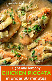 Chicken Piccata Under 30 Minutes Light And Lemony A Gouda Life Recipe In 2020 Chicken Piccata Chicken Piccata Recipe Piccata