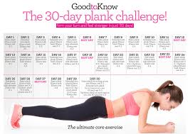 30 Day Plank Challenge Chart Printable Bedowntowndaytona Com