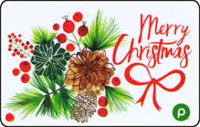 Every christmas celebration features a few standards: Gift Card Merry Christmas Publix United States Of America Christmas Series Col Us Publix Sv1800722