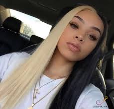 Jesvia Hair Special Style Half Blonde Half Black Hairstyle Just Love It Hair Straight Hairstyles Blonde Hair Color