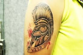 Spartan, roman or trojan gladiator ancient greek warrior with sword corinthian helmet and shield. Helmet Black Spartan Helmet Tattoo