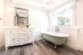 Hardwood floors or glass tile are more expensive per square foot than vinyl but in a smaller space. 75 Beautiful Wood Look Tile Floor Master Bathroom Pictures Ideas April 2021 Houzz