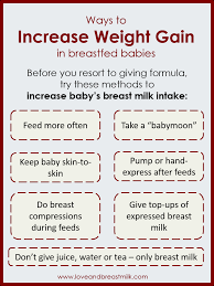 How To Increase Weight Gain In A Breast Fed Baby Love And