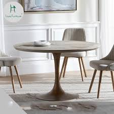 Louis Fashion Dining Tables Solid Wood Round Scandinavian Metal Leg Design Modern Simple Dining Tables Aliexpress