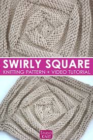 Some patterns are also listed at the square circle site. How To Knit A Swirly Square With Studio Knit Knitting Squares Knitted Squares Pattern Knitting Patterns