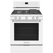 kitchenaid gas range white  bama