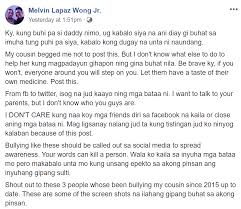 Netizen Exposes Messages From Cousin S Bullies Dailypedia 60 percent of parents with children aged 14 to 18 reported them being bullied. netizen exposes messages from cousin s