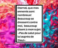 Je Te Propose De Mediter Le Psaume 3 Chaque Jour Un Autre Verset As Tu Aussi Des Ennemis Psaumes Psaume 3 La Bible