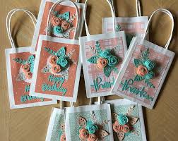 Birthday Thank You Gift Bags Handmade Daisy Treat Bag Thank You Paper Gift Bag Happy Etsy Handmade Paper Gifts Decorated Gift Bags Paper Gift Bags