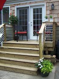 Patio Stairs Back Deck Designs Decks Backyard