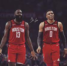 Russell westbrook gets ahead of the pack and slams through the. Russell Westbrook And James Harden Wallpapers Wallpaper Cave