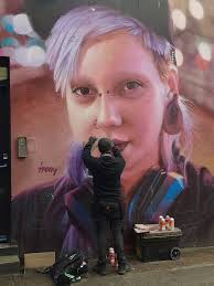 Under the bridge by main st. They are painting it as I post this