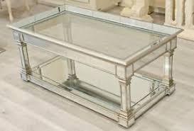 Not available for pickup and same day delivery. Large Mirrored Coffee Table With Antique Silver Trim Ebay