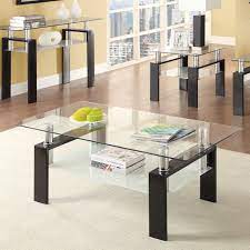 Coaster Furniture Glass Top Coffee Table With Shelf Chrome Walmart Com Walmart Com