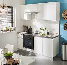 Suivez nos conseils pour imaginer votre cuisine idéale. Cuisine Complete All In Blanc Laque L 190 Cm Avec Electromenager Castorama