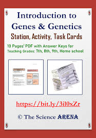 Genes Genetics Pdf Of Station Activity Task Cards For Teaching Grades 7 8 9 Home School Teaching Teaching Grade Biology Activity