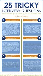 Infographic 10 Of 25 Tricky Interview Questions Resume Resumeexamples Resumetemplates Curric Job Interview Preparation Job Interview Advice Job Interview