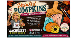 Painted Pumpkin Charcuterie Boards @ Wachusett