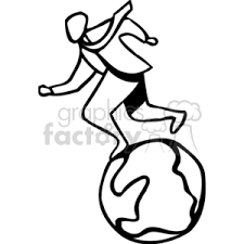 You can use them for free. Black And White Man Balancing On The World Clipart Commercial Use Gif Jpg Eps Svg Clipart 159465 Graphics Factory