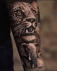 Tatdaddy Entmnt On Instagram Clean Work By Artist Sergiofernandeztattoo Blackandgreytattoo Tat In 2020 Leopard Tattoos Animal Sleeve Tattoo Animal Tattoos For Men