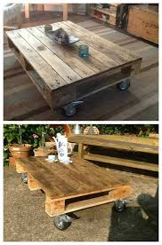 Here is another wonderful pallet wood coffee table with wheels such a rustic style and giving enthralling look to embellish your room and you can entertain your guests with tea, coffee etc and it is such an attractive looking product that anyone would love to have it at their home. Pallet Coffee Table On Wheels 1001 Pallets