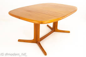 Dyrlund Mid Century Hidden Leaf Teak Dining Table In 2020 Teak Dining Table Teak Dining Table