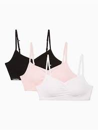 calvin klein girls 3 pack logo padded cropped bras in 2019