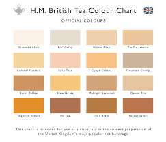 h m british tea colour chart i died and went to colour