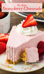 No Bake Strawberry Cheesecake Recipe Strawberry Cheesecake Recipe Strawberry Cheesecake Easy Strawberry Cheesecake