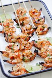 Shrimp are on and off the grill so quickly that i sometimes find it hard to get a nice bit of color on them without overcooking. Sweet Chili Shrimp Skewers Rasa Malaysia