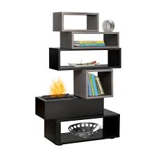 Satin black melds with simulated black river stone for a rustic touch on this traditional fireplace silhouette. Mimico Bookcase Mantel Electric Fireplace Behr Necessities Hearth Shoppe