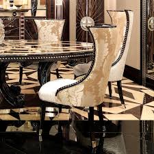 Grand Stylised Designer Dining Chairs Taylor Llorente Furniture High Back Dining Chairs Living Room Sofa Design Silver Decor Living Room