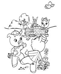 At the bottom of each printable coloring… 3 Pigs Picture Coloring Home
