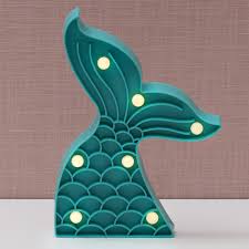 Battery Powered Decorative Led Marquee Night Light Mermaid Tail Ebay