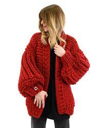 Rated 5 out of 5 by anonymous from loops and thread loom knitting loops and thread loom knitting kit the best to use. P The Authentic Knitted Loon Up Cardigan Update Your Autumn Winter Wardrobe With Thi Red Knit Cardigan Chunky Knit Sweater Pattern Balloon Sleeve Cardigan
