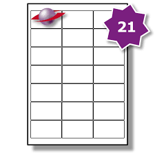 Portrait, landscape, and text box in word and in pdf formats. 21 Per Page Sheet 5 Sheets 105 Sticky Labels Label Planet White Blank Matt Self