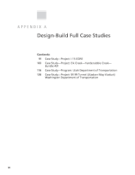 Appendix A Design Build Full Case Studies Guide For