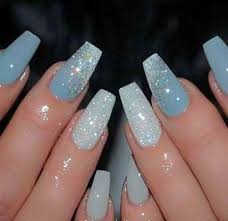 Diy acrylic nails are easier then you think to do at home! Christmas Nails Acrylic Coffin Glitter Nails Acrylic Blue Glitter Nails Blue Acrylic Nails Glitter