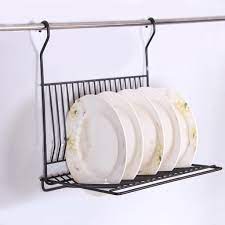 Flip boasts a clever design with multiple hooks that retract when not in use, each one slipping neatly back into its groove for a sleek. No Drill Foldable Kitchen Black Wall Hanging Dish Storage Shelf Organizer Rack Holder Buy At A Low Prices On Joom E Commerce Platform