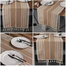 Runner Pamuk Dantel Püsküllü Bej Runner ,Sunum