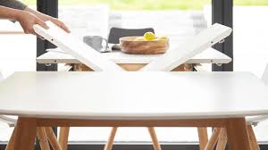 Superb and stylish mid century extendable dining table and set of dining chairs.free delivery. Aver Oak And White Extending And Finn Dining Set Extendable Dining Table Oak Extending Dining Table Dining