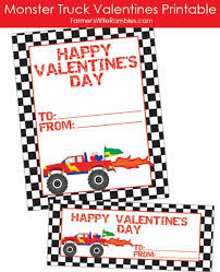Free printable valentines day coloring pages: 2 Free Monster Truck Valentine S Printables Farmer S Wife Rambles
