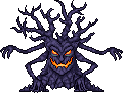 Mourning Wood Terrarium Pixel Art Pumpkin Moon