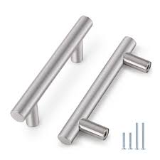 Stainless steel (ss) handles are ideal for doors, drawers, vanities as well as kitchen cabinets and cupboards. Probrico Brushed Nickel T Bar Cabinet Pulls Stainless Steel Kitchen Handles Wholesale Satin Nickel Knobs 30 Pack Nickel Pd201hss76 30 Buy Online At Best Price In Uae Amazon Ae