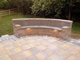 There are two different capstones. Raised Patio With Bench Seating Traditional Patio Baltimore By Shawn M Bailey General Contractor Houzz