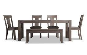 Solid wood dining room set, china cabinet, dining table set and side table. Summit 42 X 78 Gray 6 Piece Dining Set With Storage Bench Rustic Dining Room Sets Dining Set With Bench Dining Room Sets