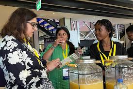 My absolute highlight of the day was watching the @seaweed_cafe Queens  serve our delicious seamoss juice—blended with pineapple, ginger, and honey  to over 100 delegates at Regenerative Ocean Week in Dar es