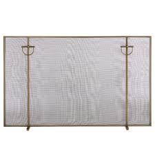 Antique fire screens for sale. Arteriors Brooklyn Hollywood Regency Antique Brass Fireplace Screen Kathy Kuo Home