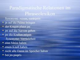 Deutsche Phraseologie Online Presentation
